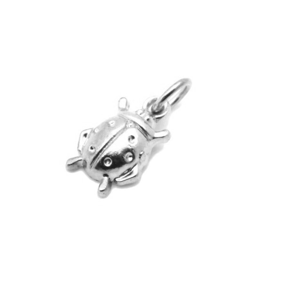.925 Lady Bug Sterling Silver Pendant Charm